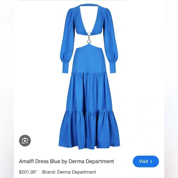 Wolf and Badger Amalfi Dress | Color: Blue | Size: 0 | Arh1396'S Closet